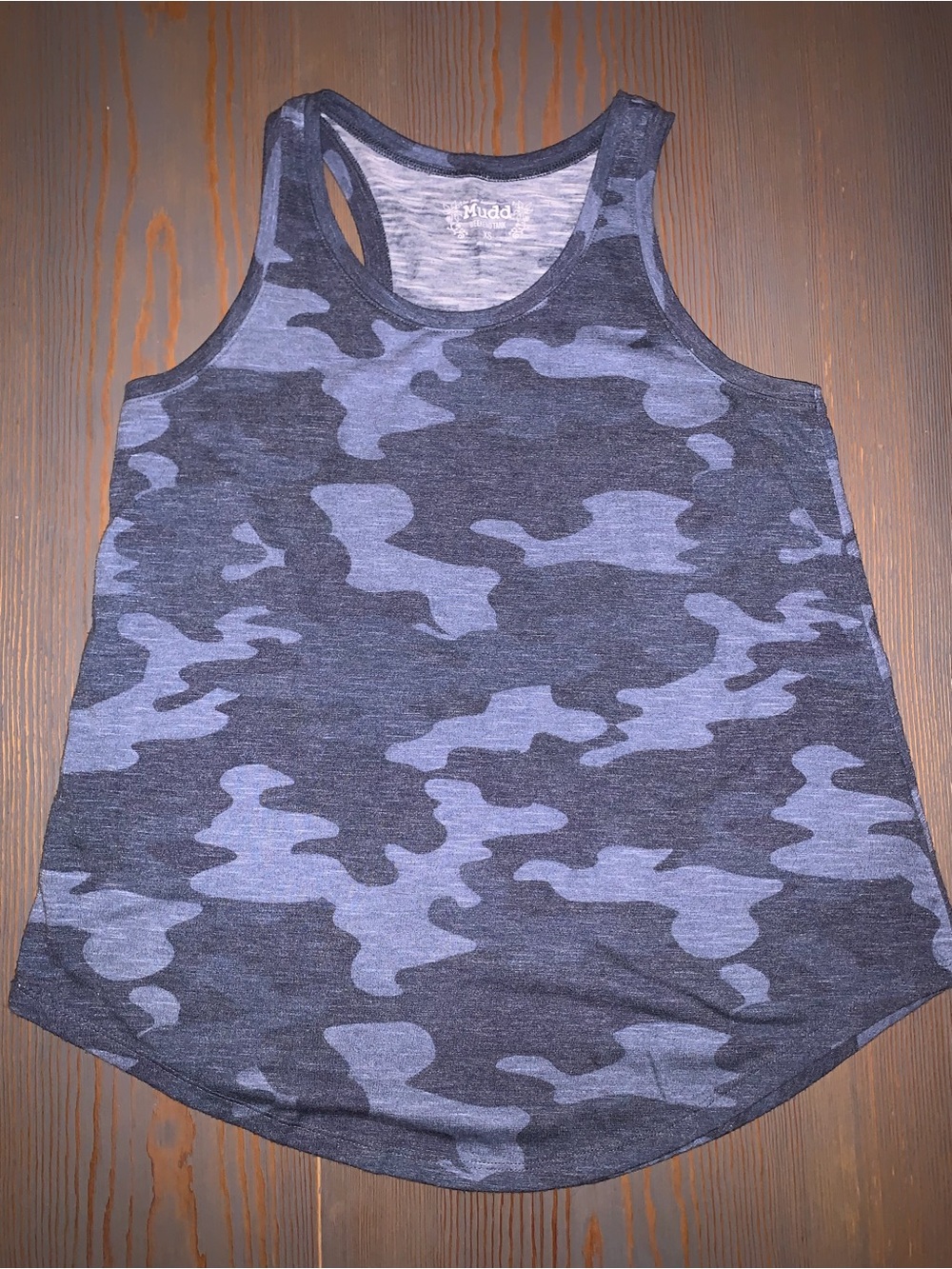 Mudd Blue Camo Racerback Tank Top